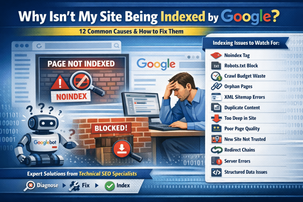 Google indexing fixes infographic